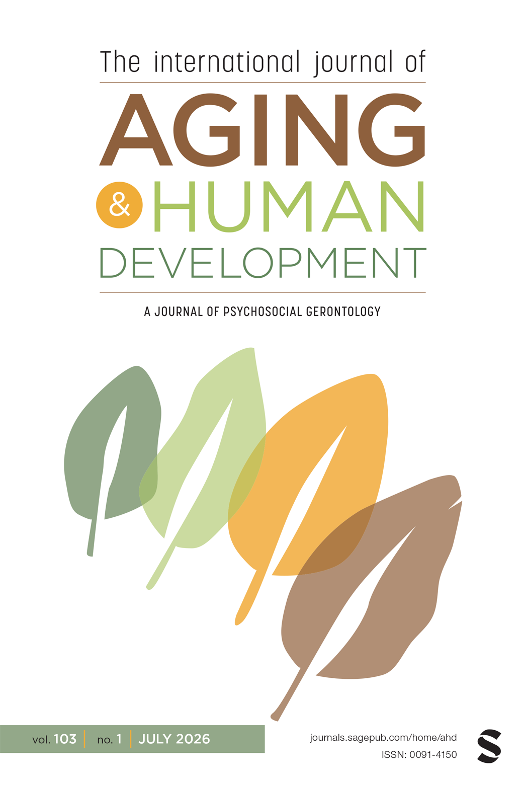 The International Journal of Aging and Human Development journal cover