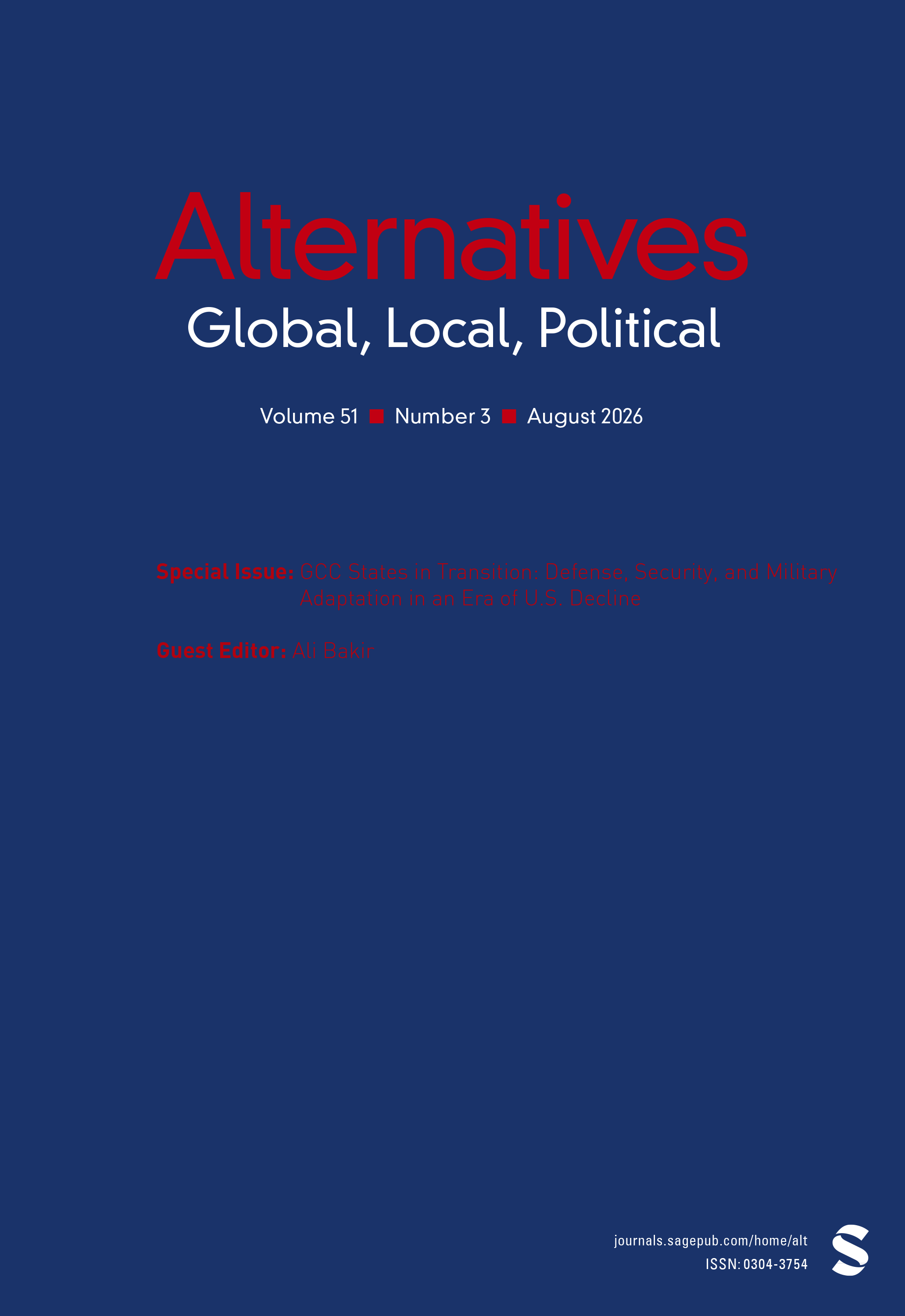 Alternatives: Global,Local,Political journal cover