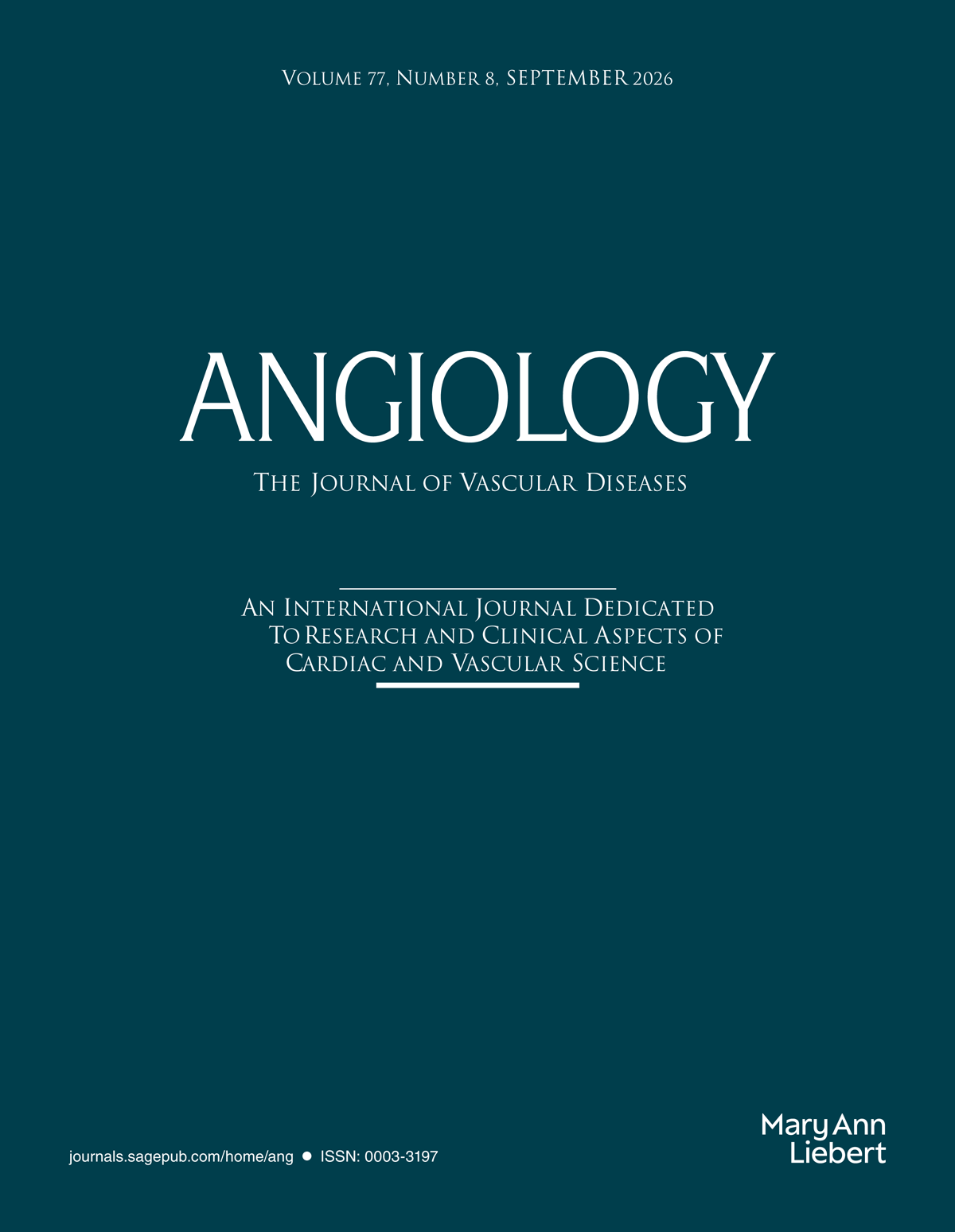 Angiology journal cover
