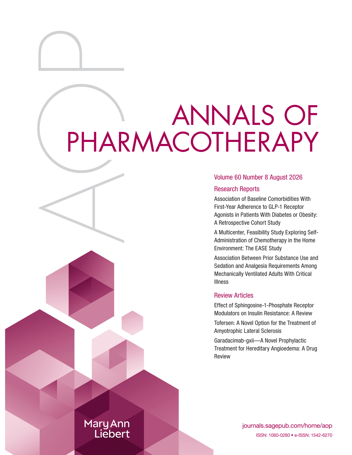 Annals of Pharmacotherapy journal cover