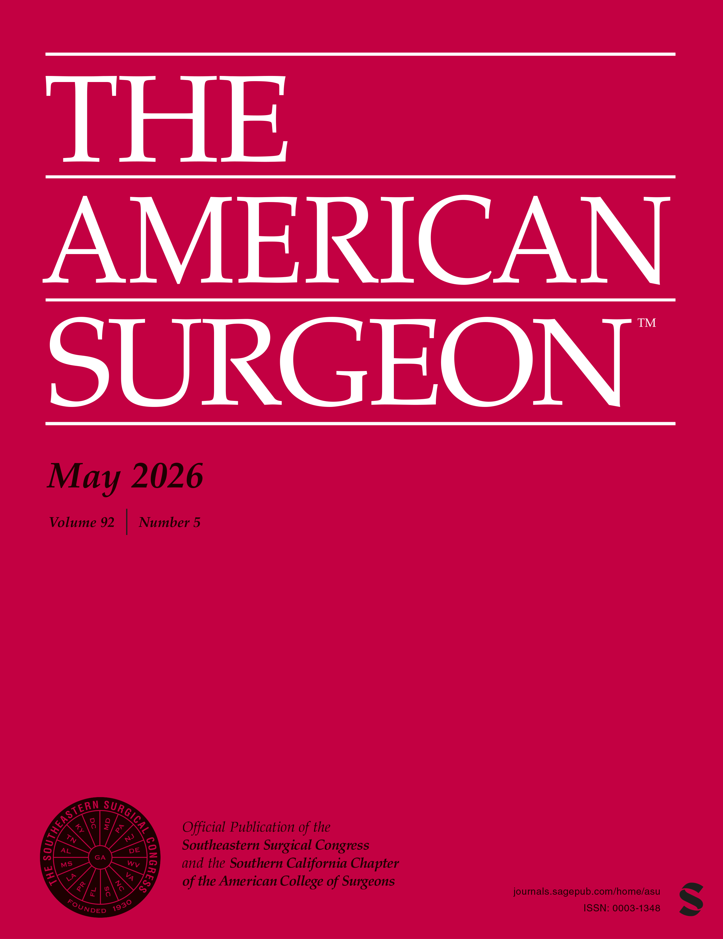 The American Surgeon™ journal cover
