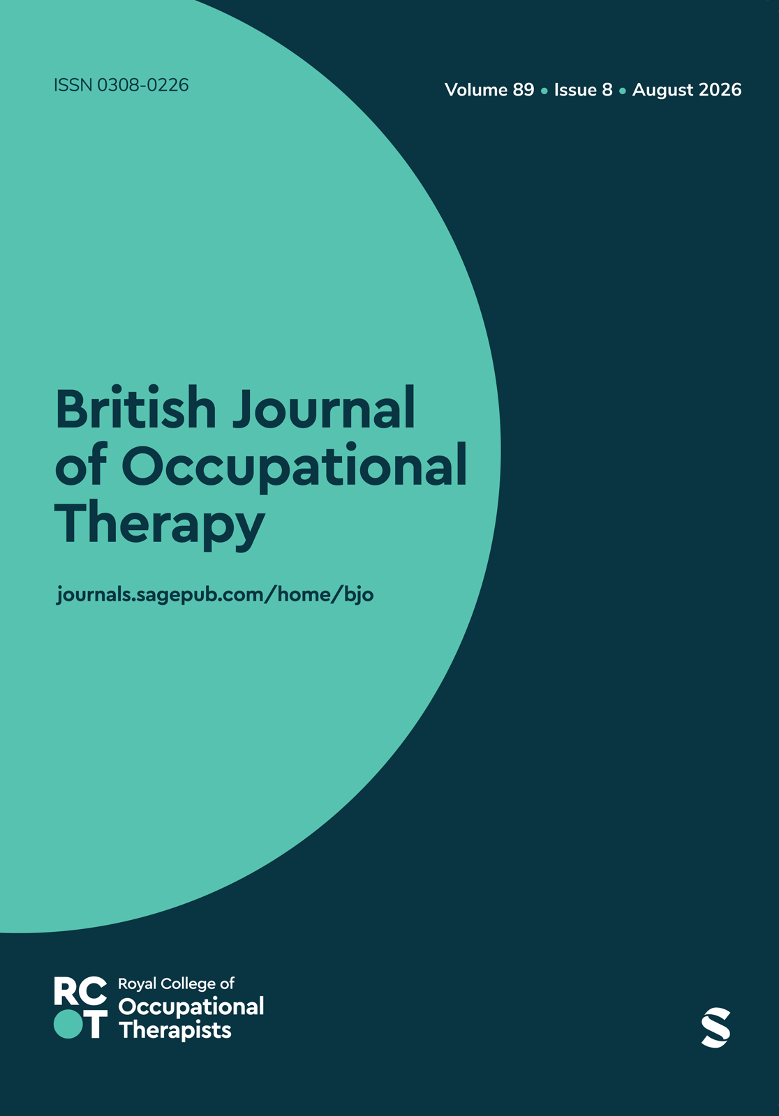 British Journal of Occupational Therapy journal cover