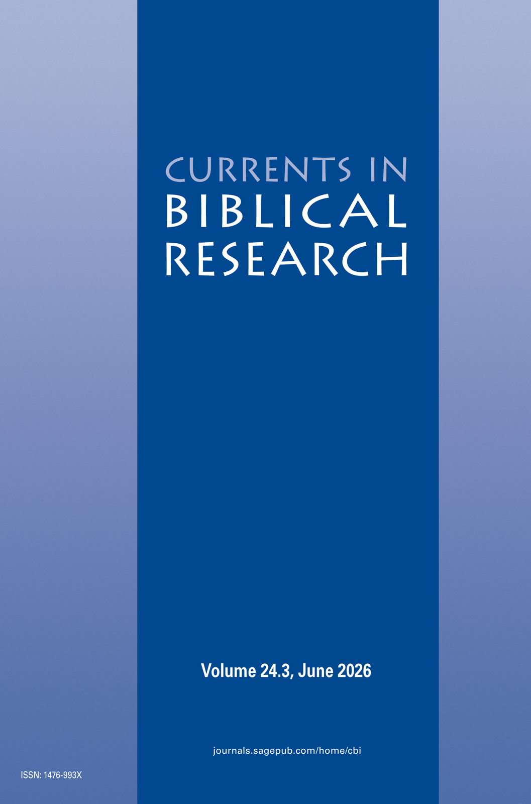 Currents in Biblical Research journal cover