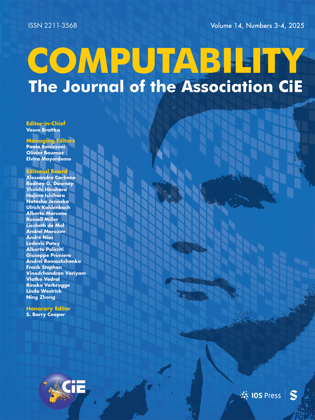 Computability journal cover