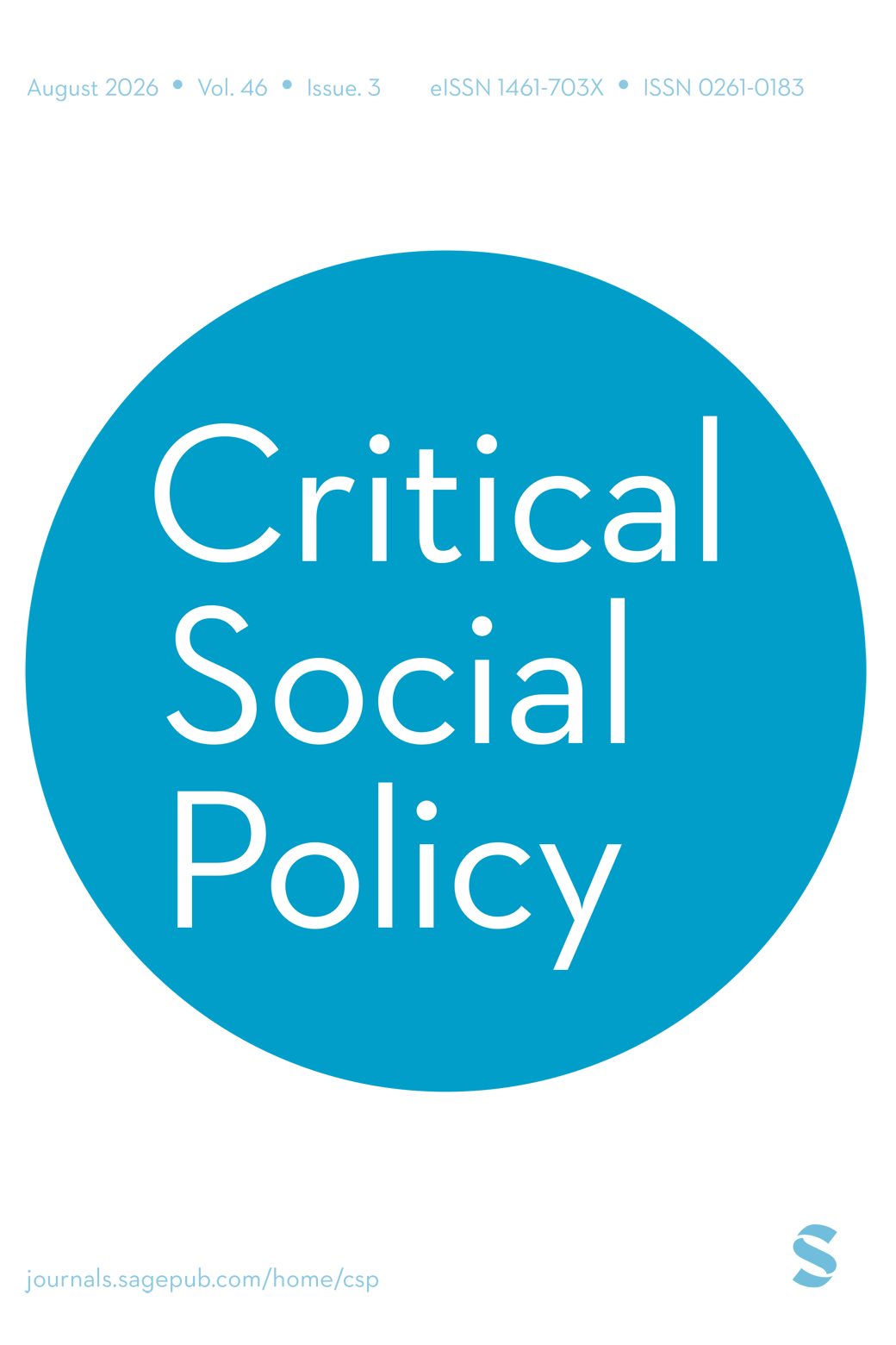Critical Social Policy journal cover