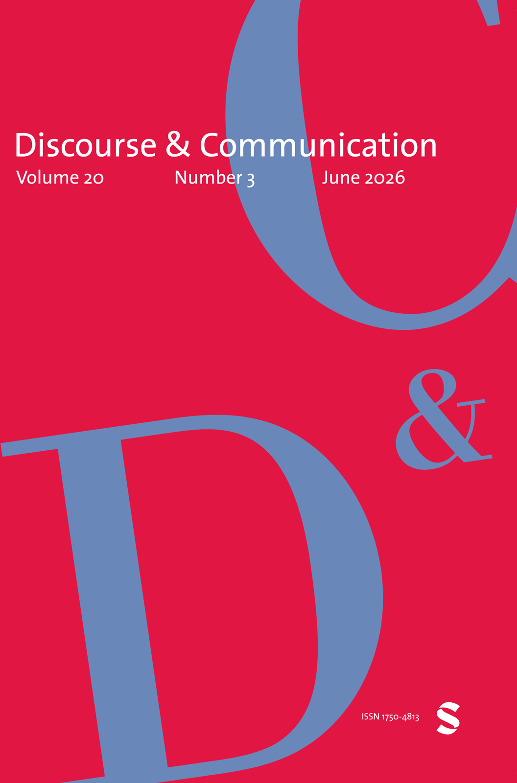 Discourse & Communication journal cover