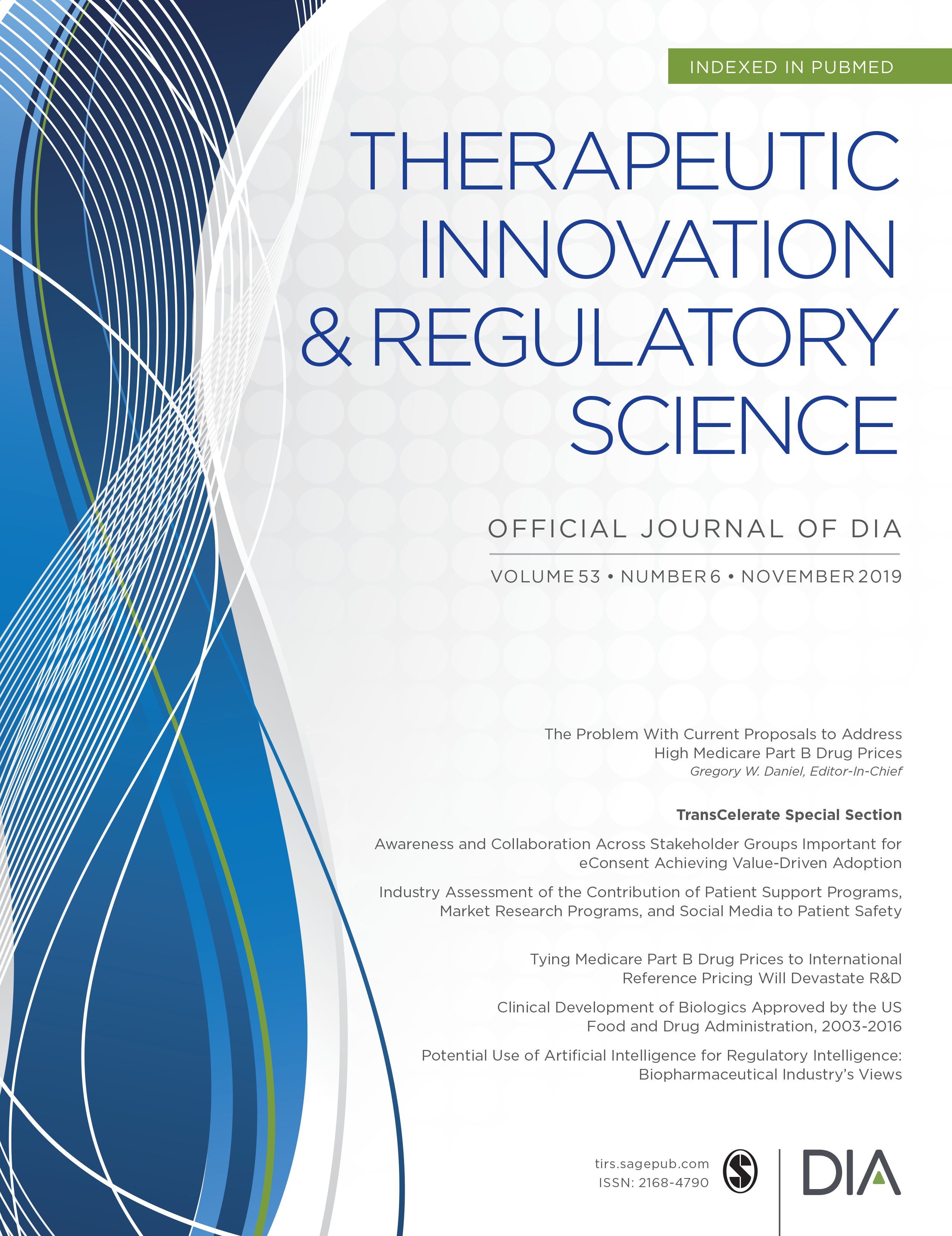 Therapeutic Innovation & Regulatory Science journal cover