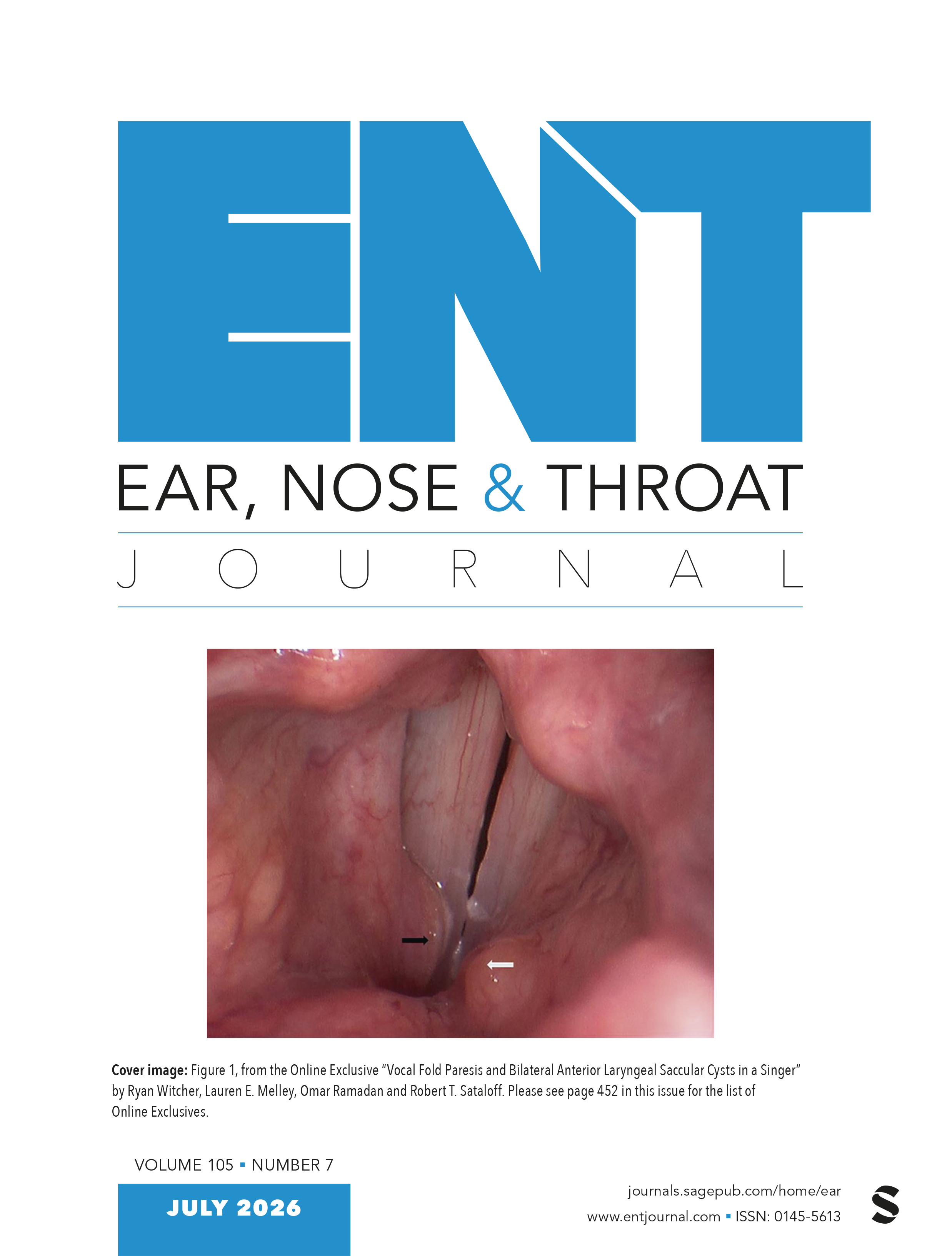 Ear,Nose & Throat Journal journal cover