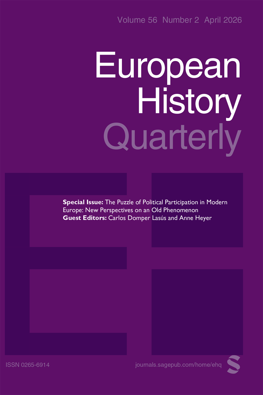 European History Quarterly journal cover