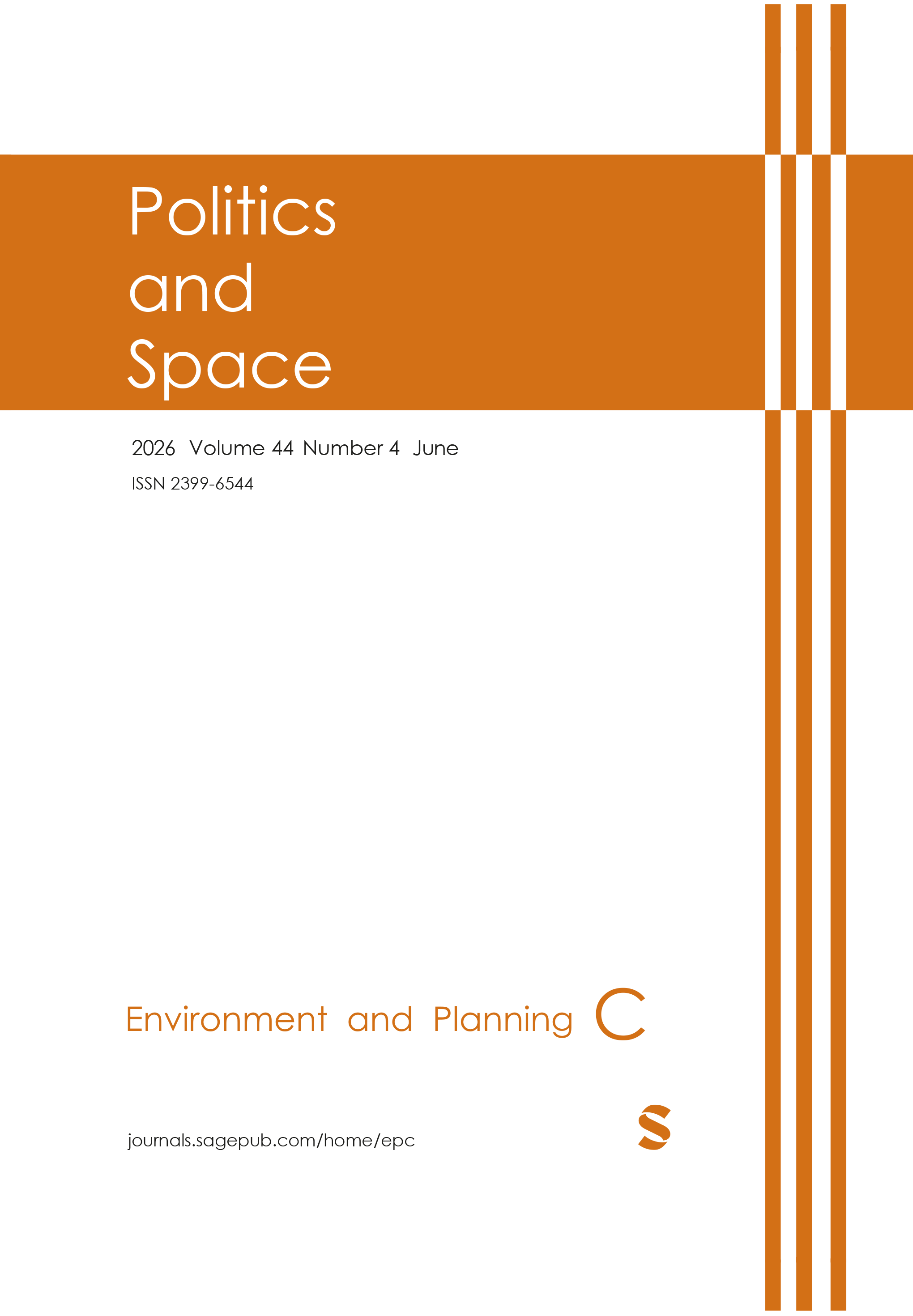 Environment and Planning C: Politics and Space journal cover