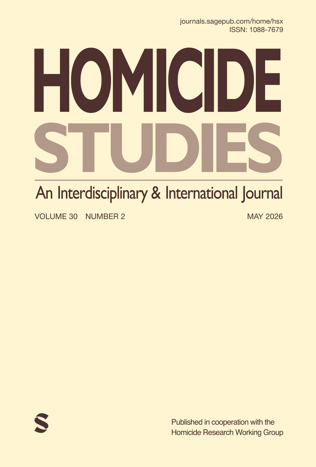 Homicide Studies journal cover