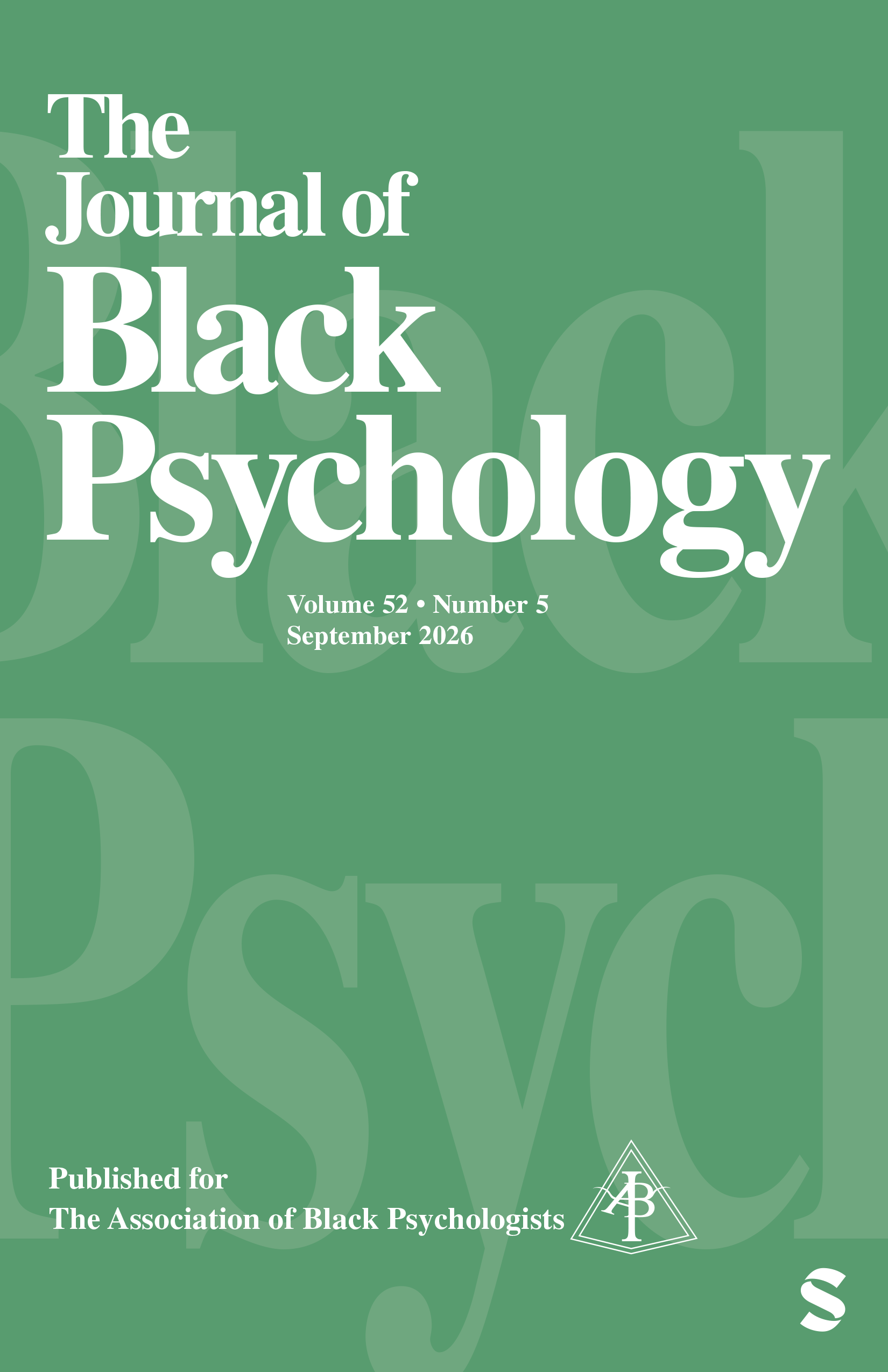 Journal of Black Psychology journal cover