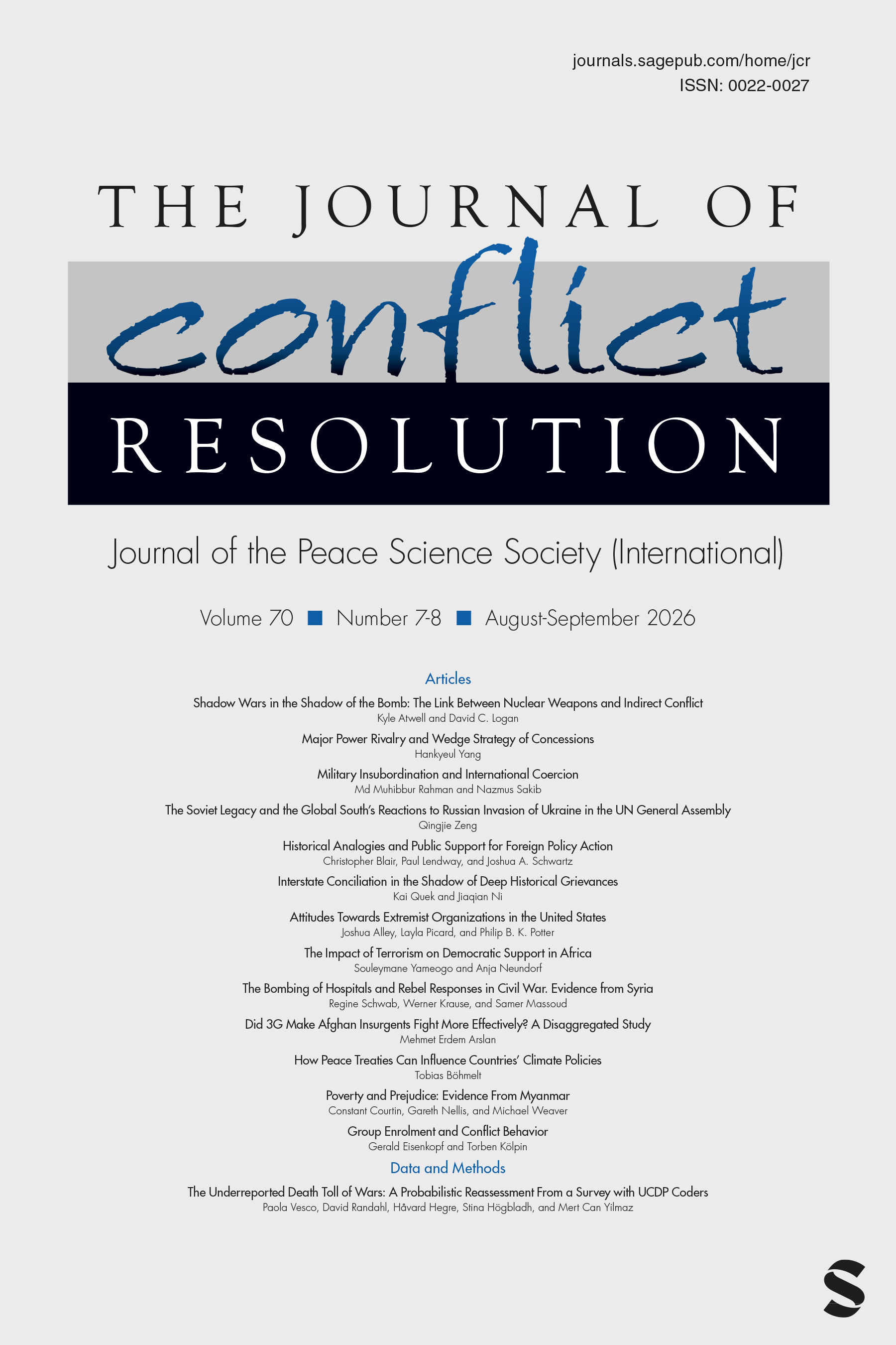 Journal of Conflict Resolution journal cover