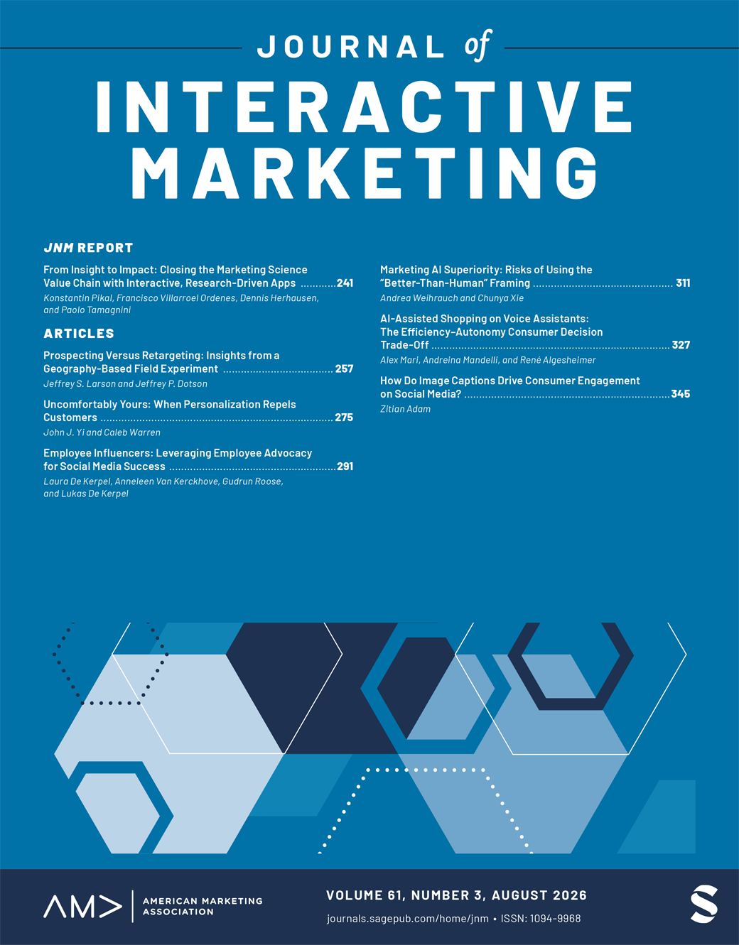 Journal of Interactive Marketing journal cover
