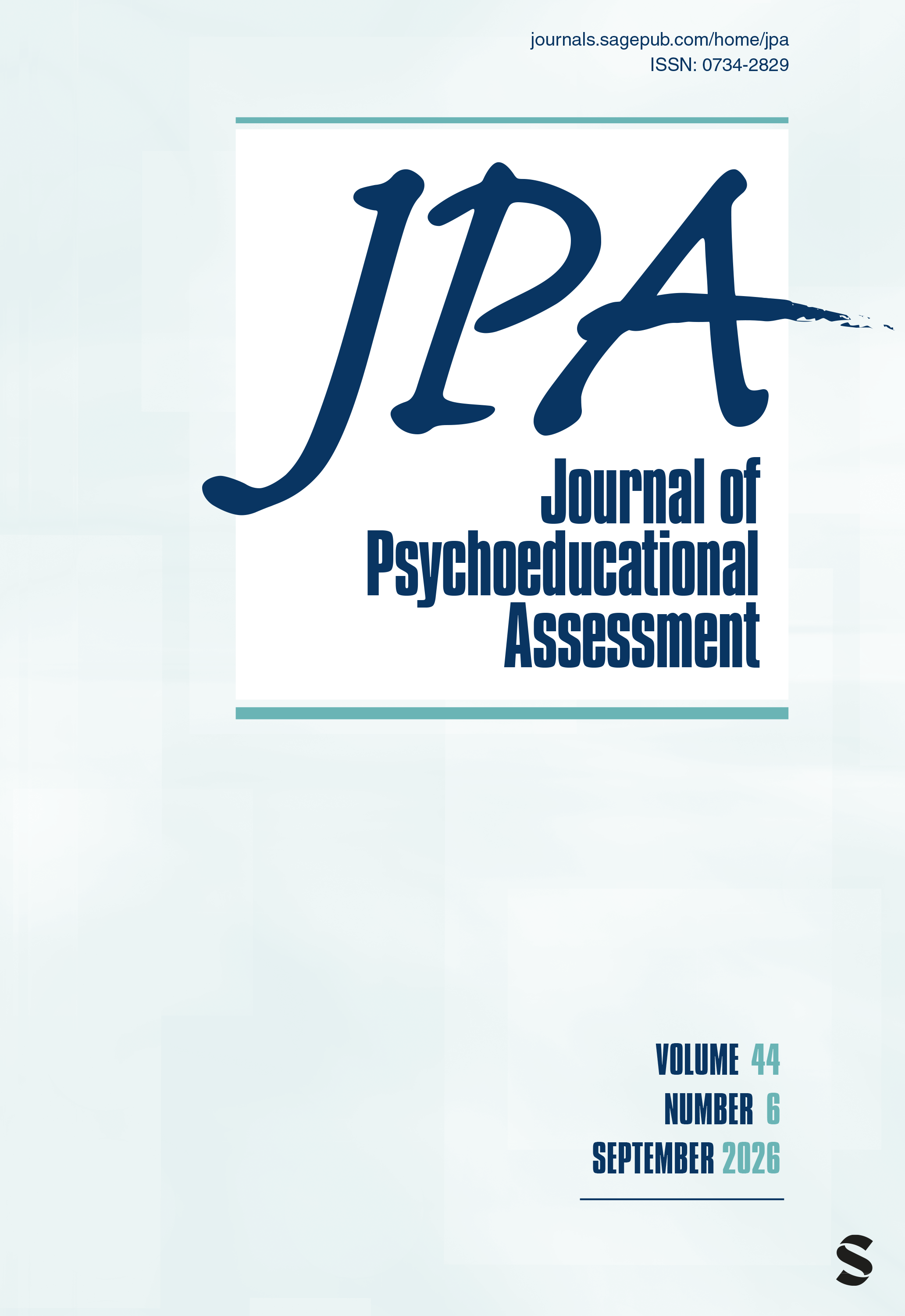 Journal of Psychoeducational Assessment journal cover