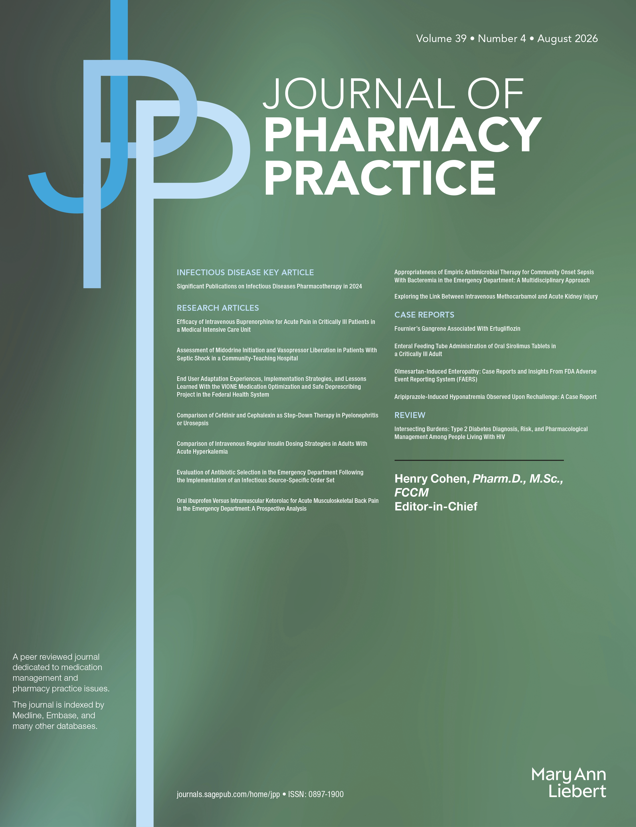 Journal of Pharmacy Practice journal cover