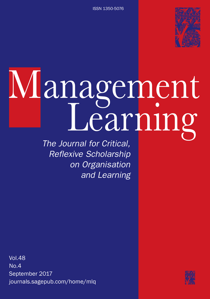 Management Learning journal cover