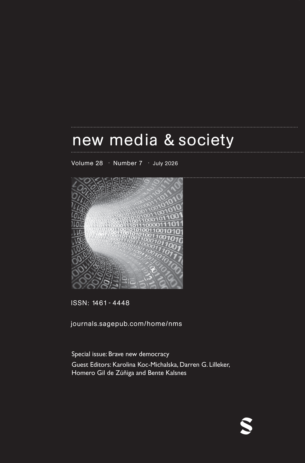 New Media & Society journal cover