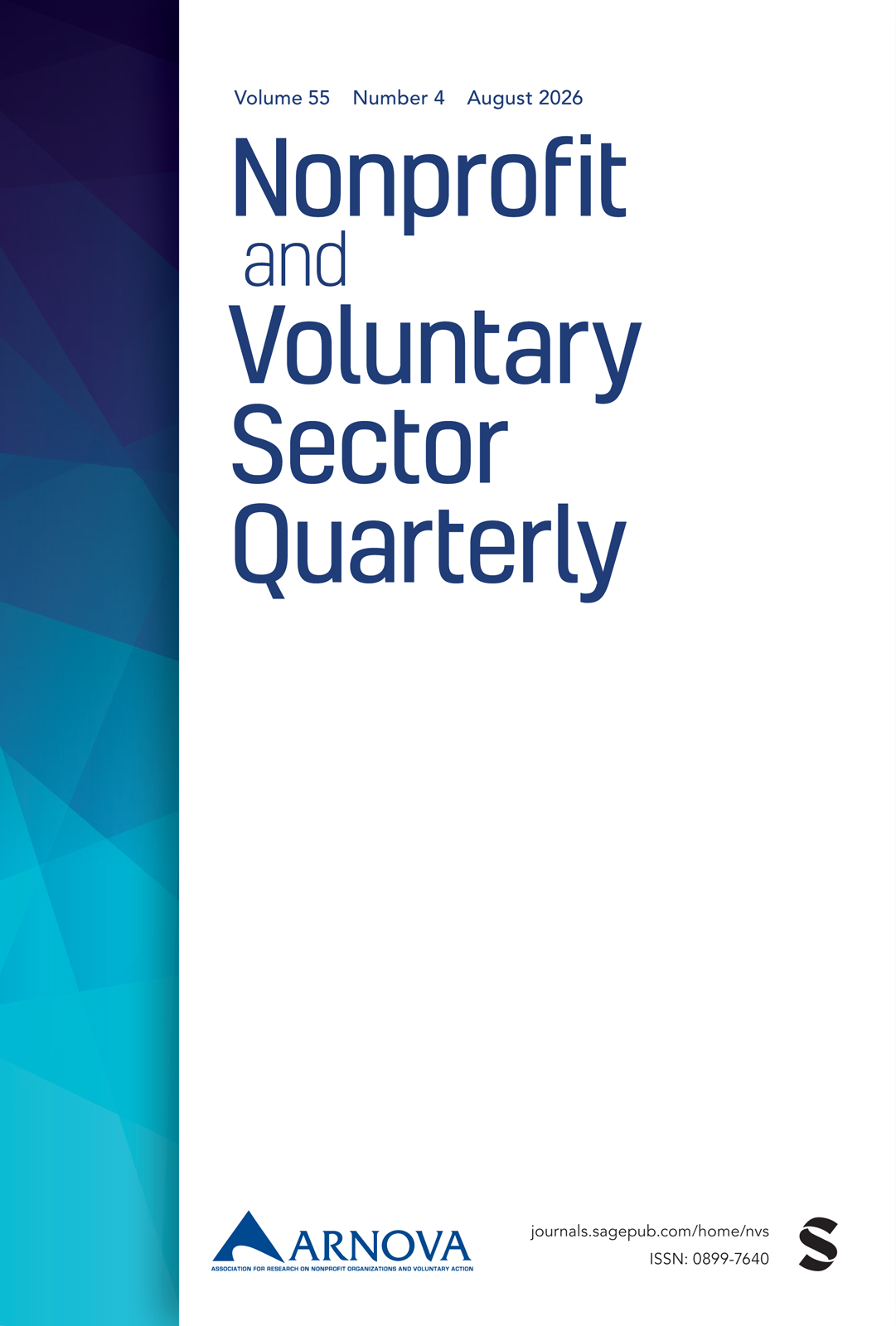 Nonprofit and Voluntary Sector Quarterly journal cover