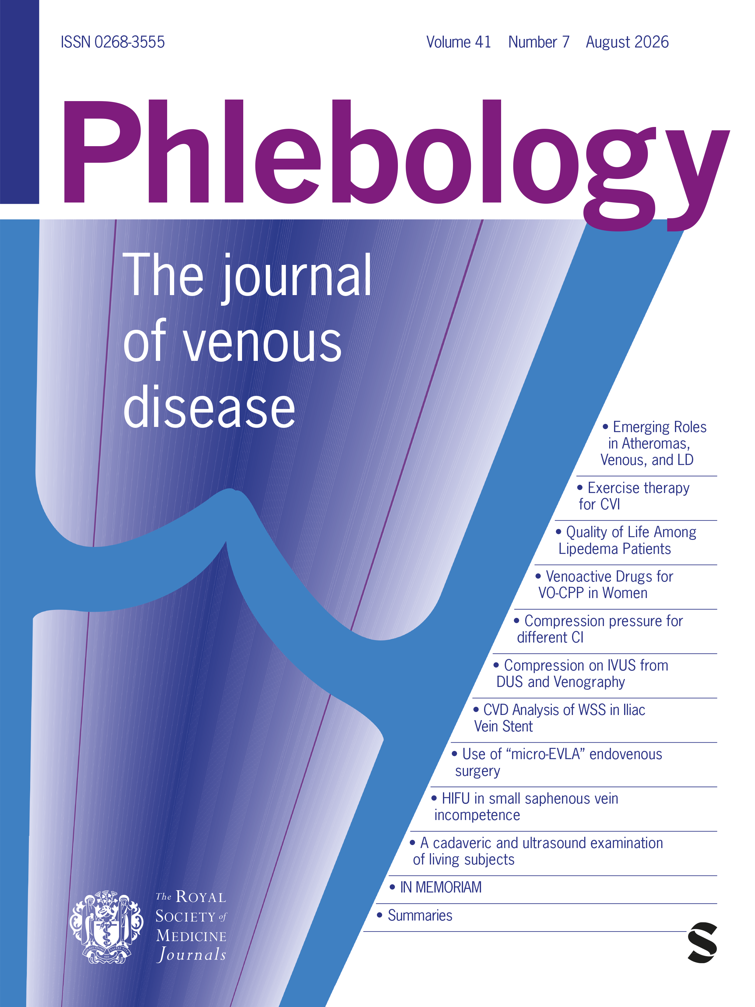 Phlebology: The Journal of Venous Disease journal cover
