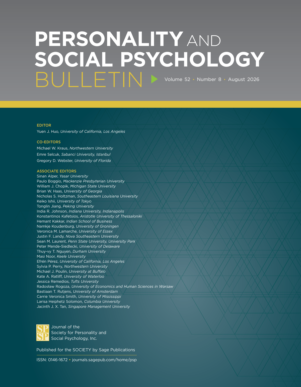 Personality and Social Psychology Bulletin journal cover