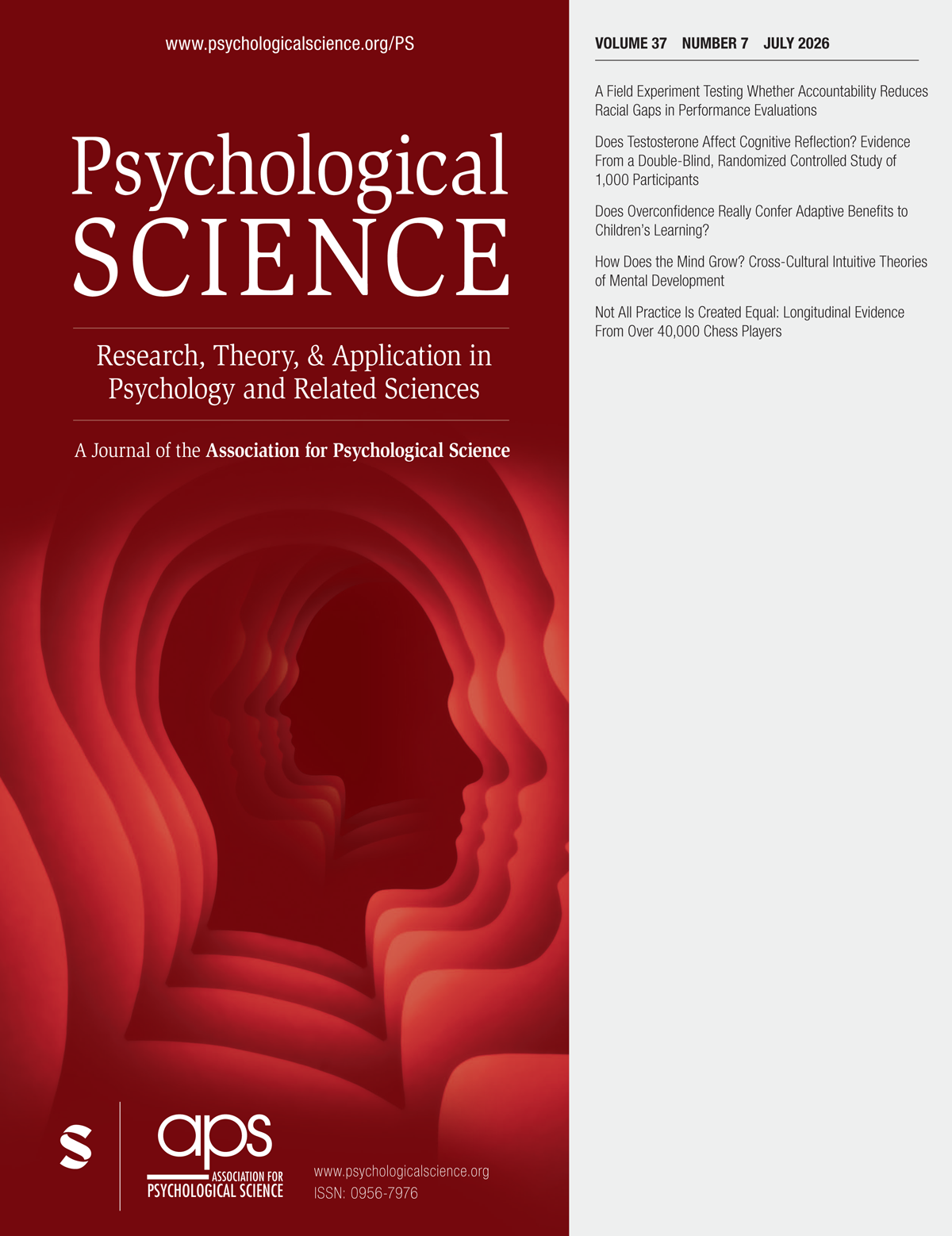 Psychological Science journal cover