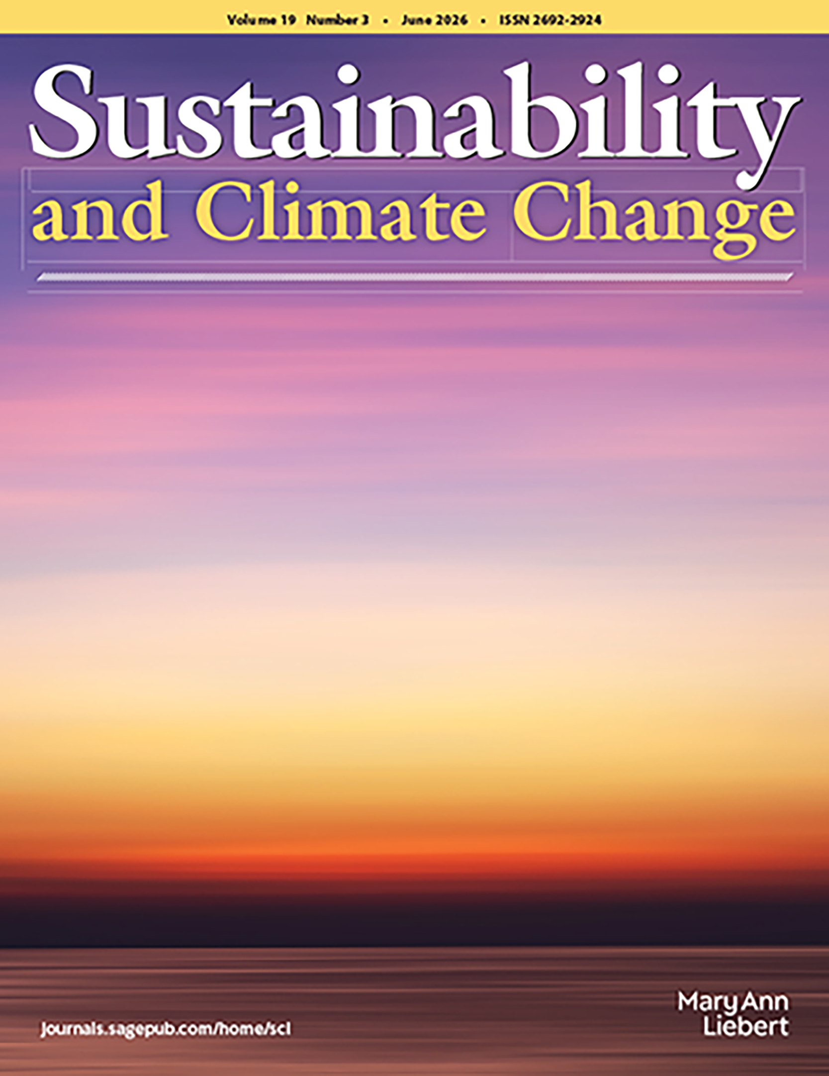 Sustainability and Climate Change journal cover